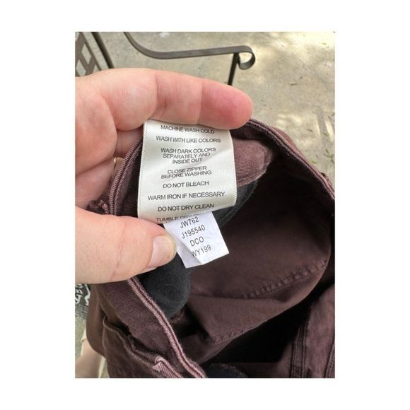 90s Jag Denim Jeans Bergundy Straight Leg High Waist Boot Cut Sz 14 - Picture 8 of 8